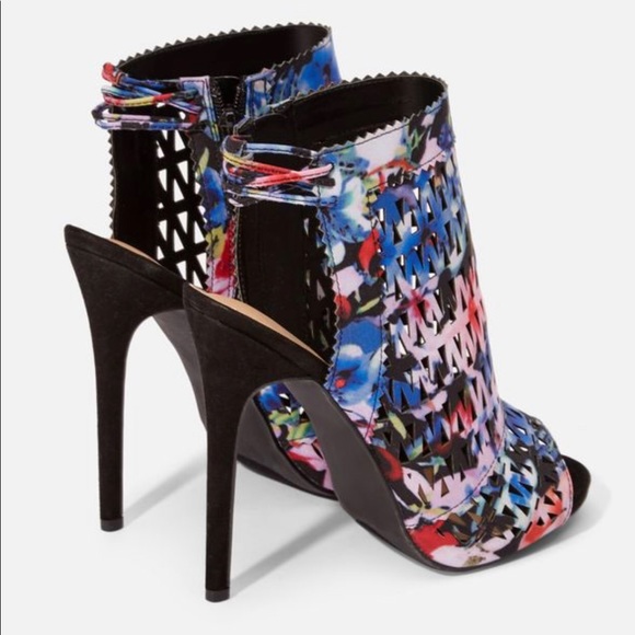 NWOT Justfab Robyn cutout open toe heeled sandals - Picture 4 of 10